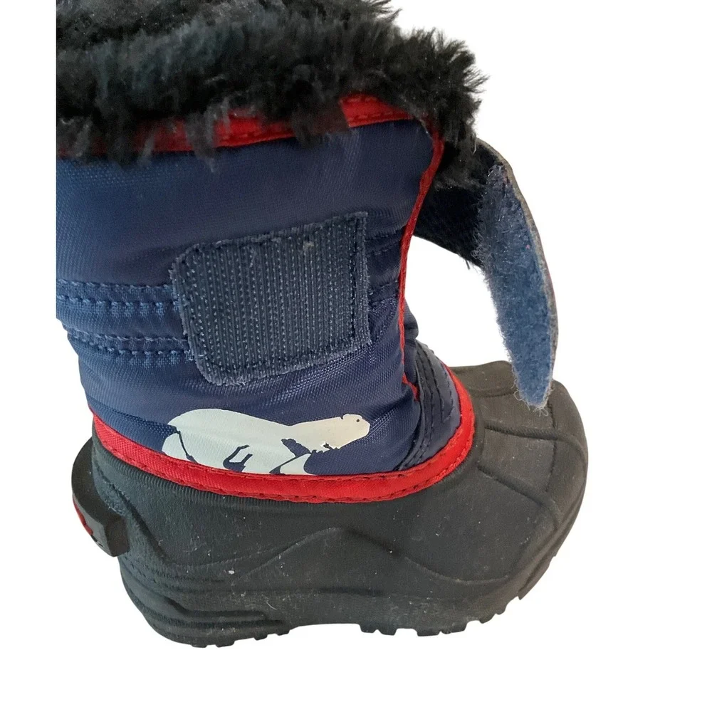 Sorel Commander Insulated‎ Waterproof Kids Snow Strap Boots Hook & Loop Size 4